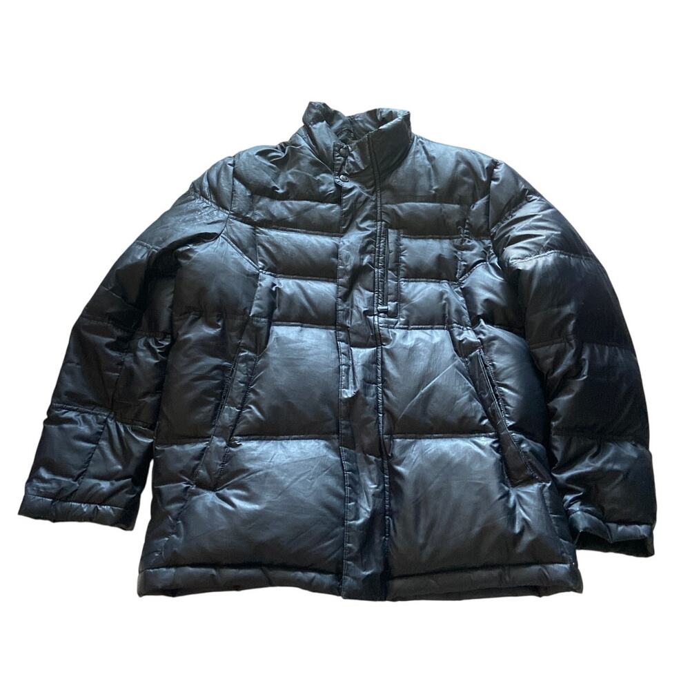 T Tech By Tumi‎ Feather Down Puffer Jacket Coat Zip Up Outdoor Black Mens Medium